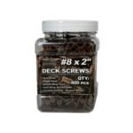 #8 x 2 Deck Screws, Torx Drive, Bugle Head, Brown Ruspert, Self-Drilling, 400pcs Jar