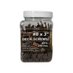 #8 x 3 Deck Screws, Torx Drive, Bugle Head, Brown Ruspert, Self-Drilling - 250pcs Jar