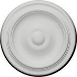 Ceiling Medallion, 9-11/16" OD x 13/16"P, Round, Polyurethane, Factory Primed - DHCM-01