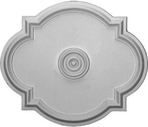 Ceiling Medallion, 24" W x 20-1/2" H x 13/16" P, Oval, Polyurethane, Factory Primed - DHCM-03