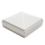 Decorex Hardware Aluminium Pyramid Post Cap for 2.5" x 2.5" Metal Posts - Pressure Fit - White