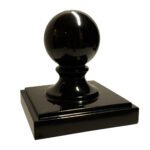 Decorex Hardware Aluminium Ball Post Cap for 4" x 4" Metal Posts – Black