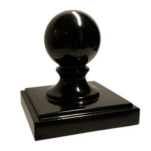 Decorex Hardware Aluminium Ball Post Cap for 4" x 4" Metal Posts – Black