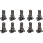 Baluster Swivel Connectors with Set of Screws for Use with 1/2" Hollow Square Iron Balusters - 10 Pack - DHSBC