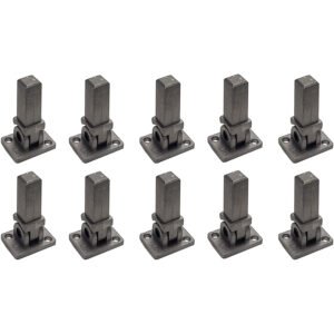 Baluster Swivel Connectors with Set of Screws for Use with 1/2" Hollow Square Iron Balusters - 10 Pack - DHSBC