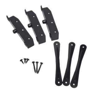 Louvers Hardware Set for Blinds and Shutters, Complete Kit for 11 Boards, E-Coated Black - DHLH-02