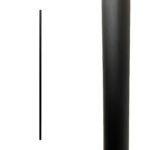 Iron Stair Balusters 5/8" Round x 44" Long, Classic, Hollow, Black Powder Coated - 30pcs - (Satin Black) - DH-28