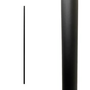 Iron Stair Balusters 5/8" Round x 44" Long, Classic, Hollow, Black Powder Coated - 30pcs - (Satin Black) - DH-28