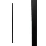 Iron Stair Balusters 1/2" Square x 44" Long, Classic, Hollow, Black Powder Coated - 30pcs - (Satin Black) - DH-01