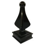 Decorex Hardware Aluminium Spear Top Post Cap for 2″ x 2″ Metal Posts – Pressure Fit – Black