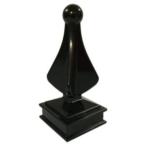 Decorex Hardware Aluminium Spear Top Post Cap for 2″ x 2″ Metal Posts – Pressure Fit – Black