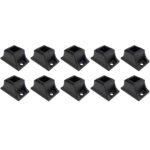 Baluster Screw Down Flat Shoe with Set of Screws - for Use with 1/2" Square Iron Balusters - Set of 10 (Satin Black) - DH-58
