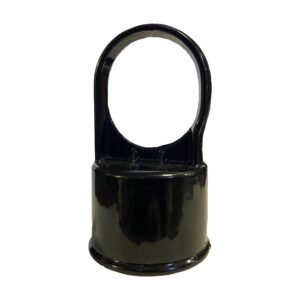 1 1/2" Aluminum Chain Link Fence Line Post Cap Eye Top - Powder Coated Black