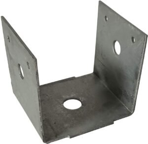 Post Base Bracket for 3.5" x 3.5" Posts, Hot Dip Galvanized #330-1