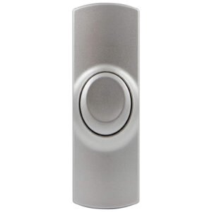 GE 19301 Wireless Push Button to Replace Doorbell Button, Brushed Nickel
