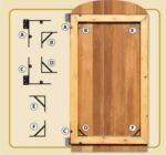 Nuvo Iron Gate Corner Brace and Hinge Kit GCBHK01 4 Braces 2 Hinge Brackets