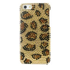 Tonic Glamour Rhinestone Case For iPhone 5/5s - Leopard  + Free Screen Protector