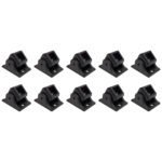 Baluster Screw Down Swivel Shoe with Set of Screws  - for Use with 1/2" Square Iron Balusters - Set of 10 (Satin Black) - DH-61