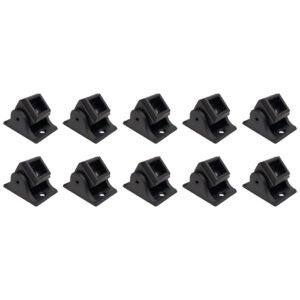 Baluster Screw Down Swivel Shoe with Set of Screws  - for Use with 1/2" Square Iron Balusters - Set of 10 (Satin Black) - DH-61