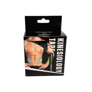 Kinesiology Tape 2" x 16' (One Precut Roll) for Sports and Therapy, Reduces Inflammation, Suppresses Pain, Stimulates Muscles - Black